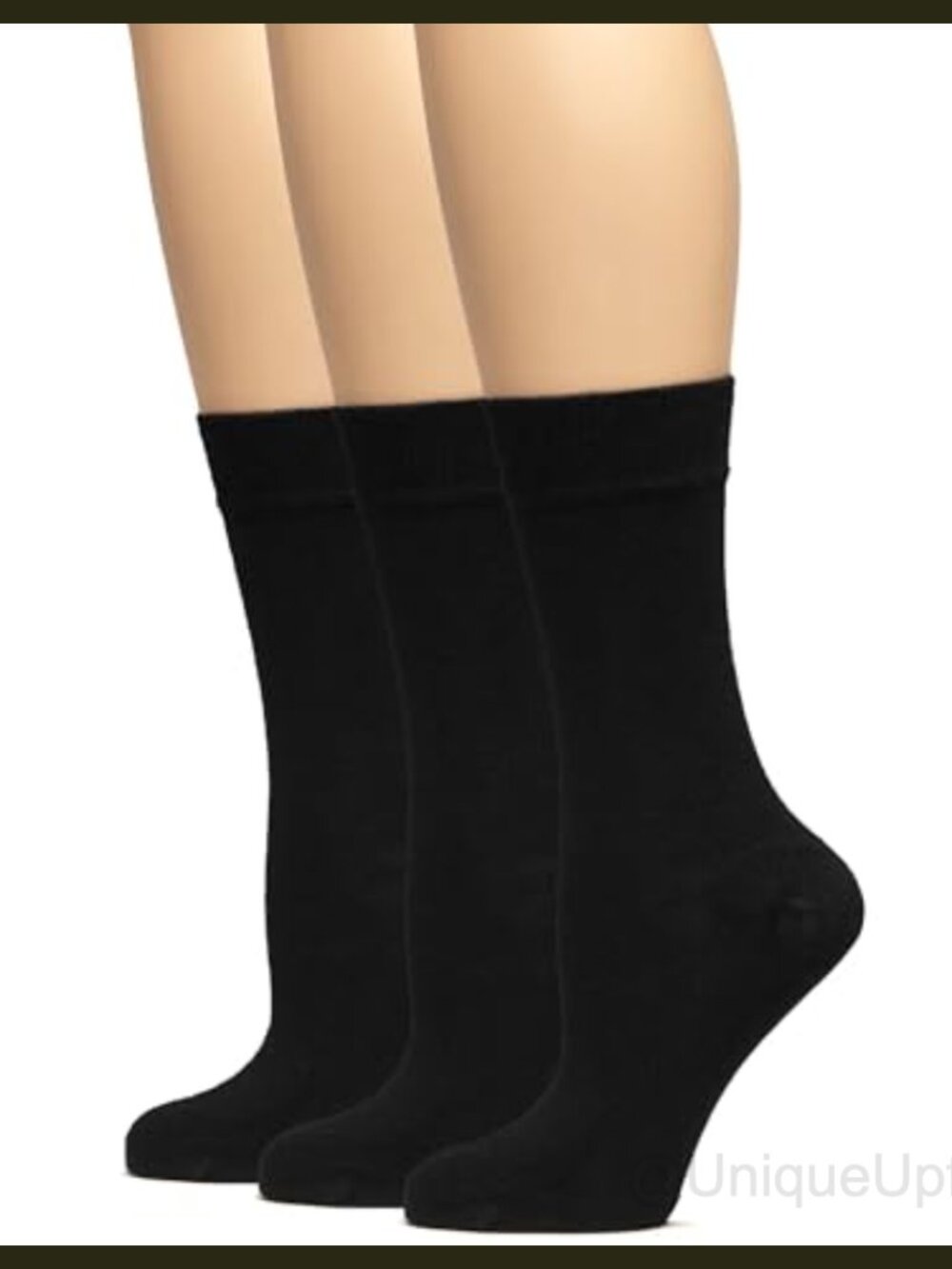 Women's Thin Bamboo Crew Dress Socks, Soft Trouser Calf Socks